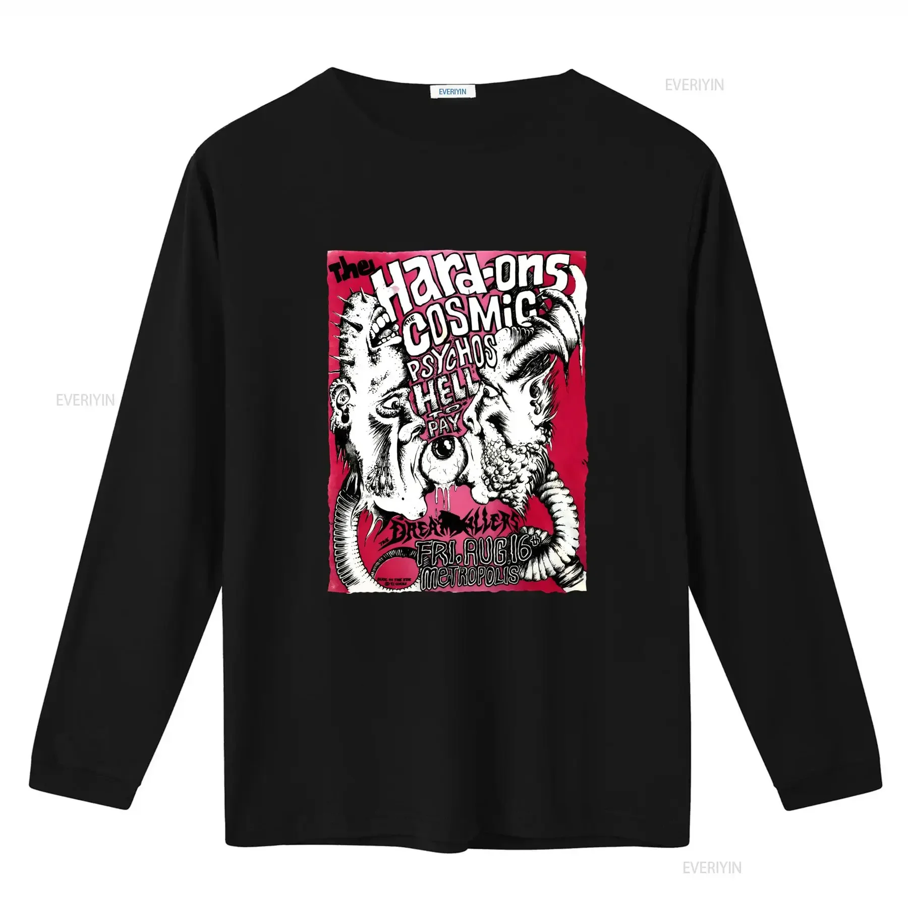 Vintage 1991 Hard Ons Cosmic Psychos Hell To Pay Rock Band T Shirt S 4XL LI1222 vintage Washed Unisex graphic Versatile