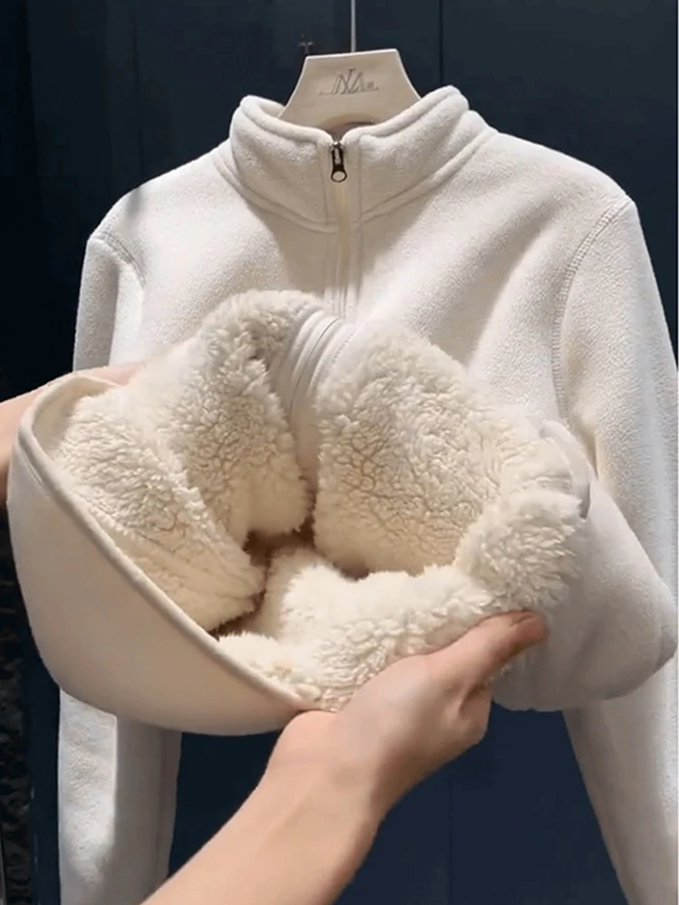 

Мужская зимняя куртка Harbin Thiened Fce на подкладке из овечьего меха, хлопковая теплая верхняя одежда, повседневное пальто с воротником-стойкой и застежкой-молнией