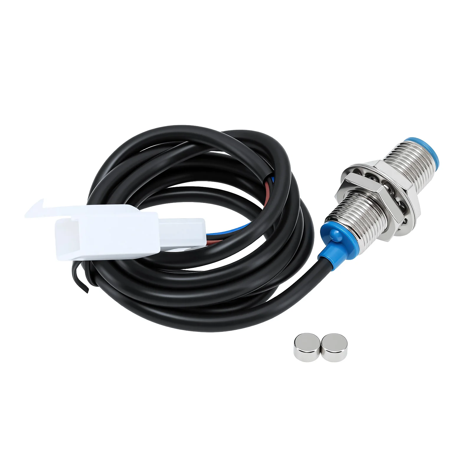 1PCS Universal Motorcycle Speedometer Sensor Cable Digital Odometer Magnetic Replacement Kit with 2 Magnets for Gauge Repair