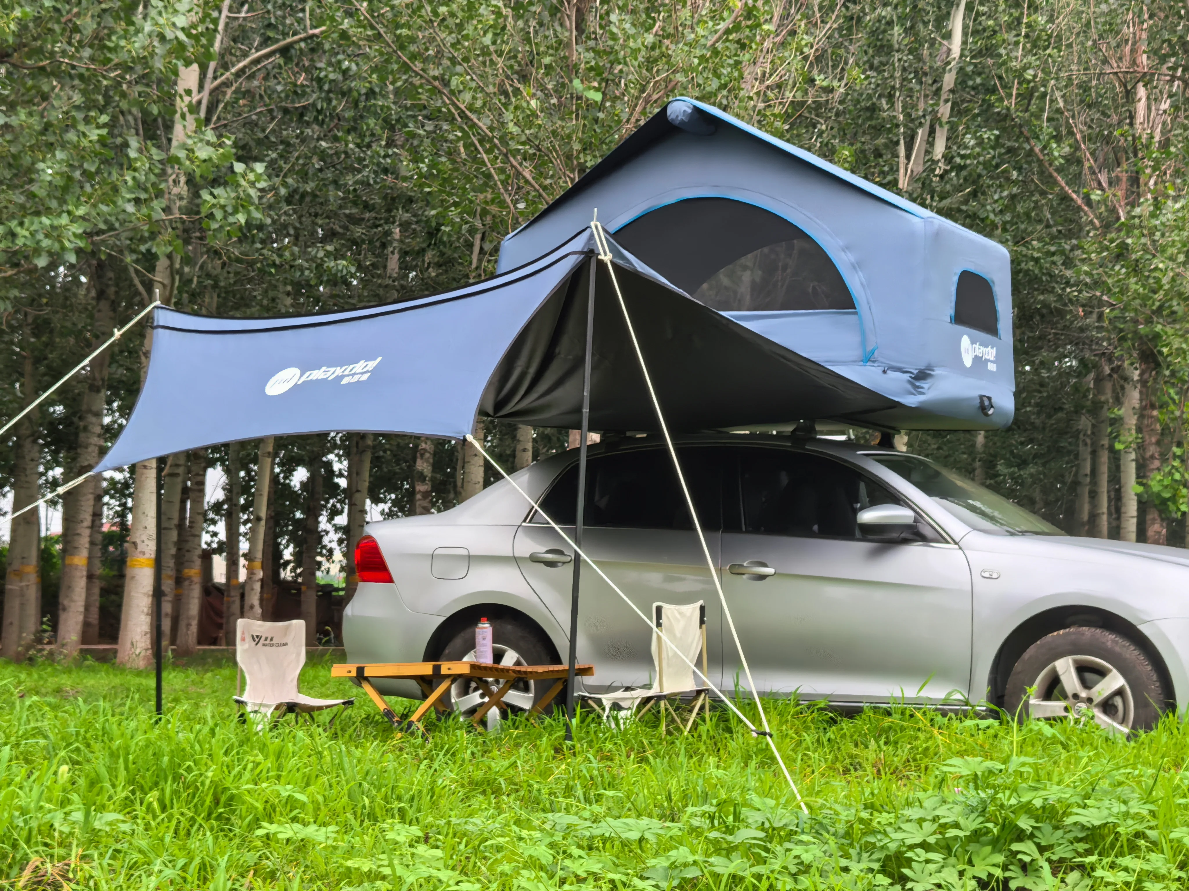 New Trend Shell Wing Inflatable Roof Top Tent Water Proof Large Internal Space Prevent Bumping Glamping Outdoor Tents