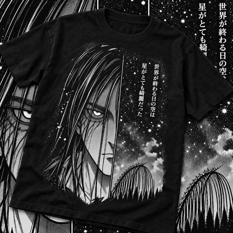 Attack Giant T-shirt Allen Yeager Super Anime T-shirt Suitable for All Seasons, Unisex Trendy Y2K T-shirt