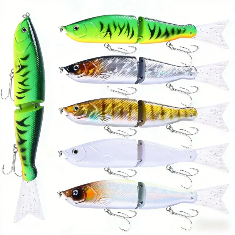 

18cm52gSilicone Fish Tail2Jieyuan Bionic Fake Bait Multi-Section Fish Bass Carp Special Kill