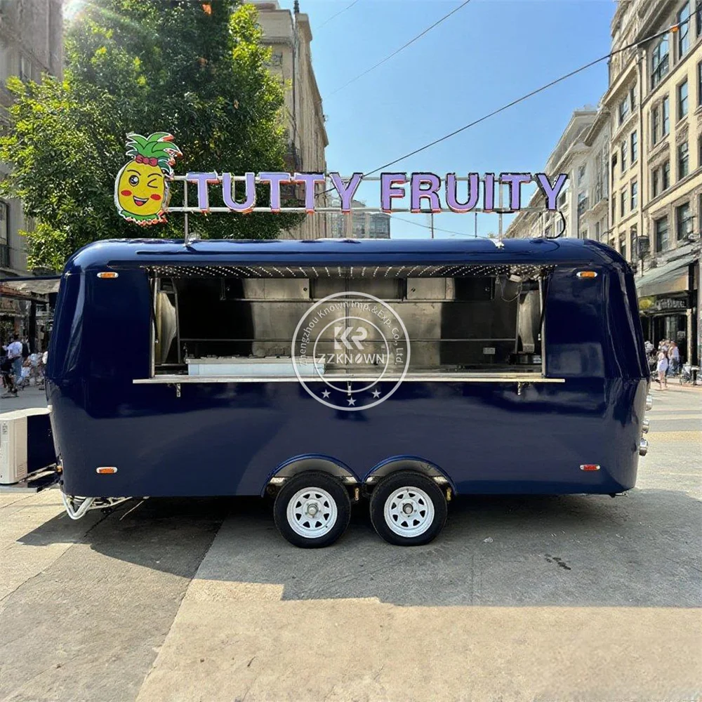 

Outdoor Hot Dog Ice Cream Cart Street Catering Trailer Food Truck Fully Equipped Concession Mobile Kitchen Food Trailer For Sale