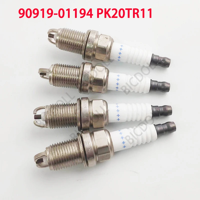 4/6Pcs Spark Plug 90919-01194 PK20TR11 For TOYOTA AVALON CAMRY RAV4 SIENNA SOLARA For AUDI A6 A8 S5 S6 for LEXUS ES300