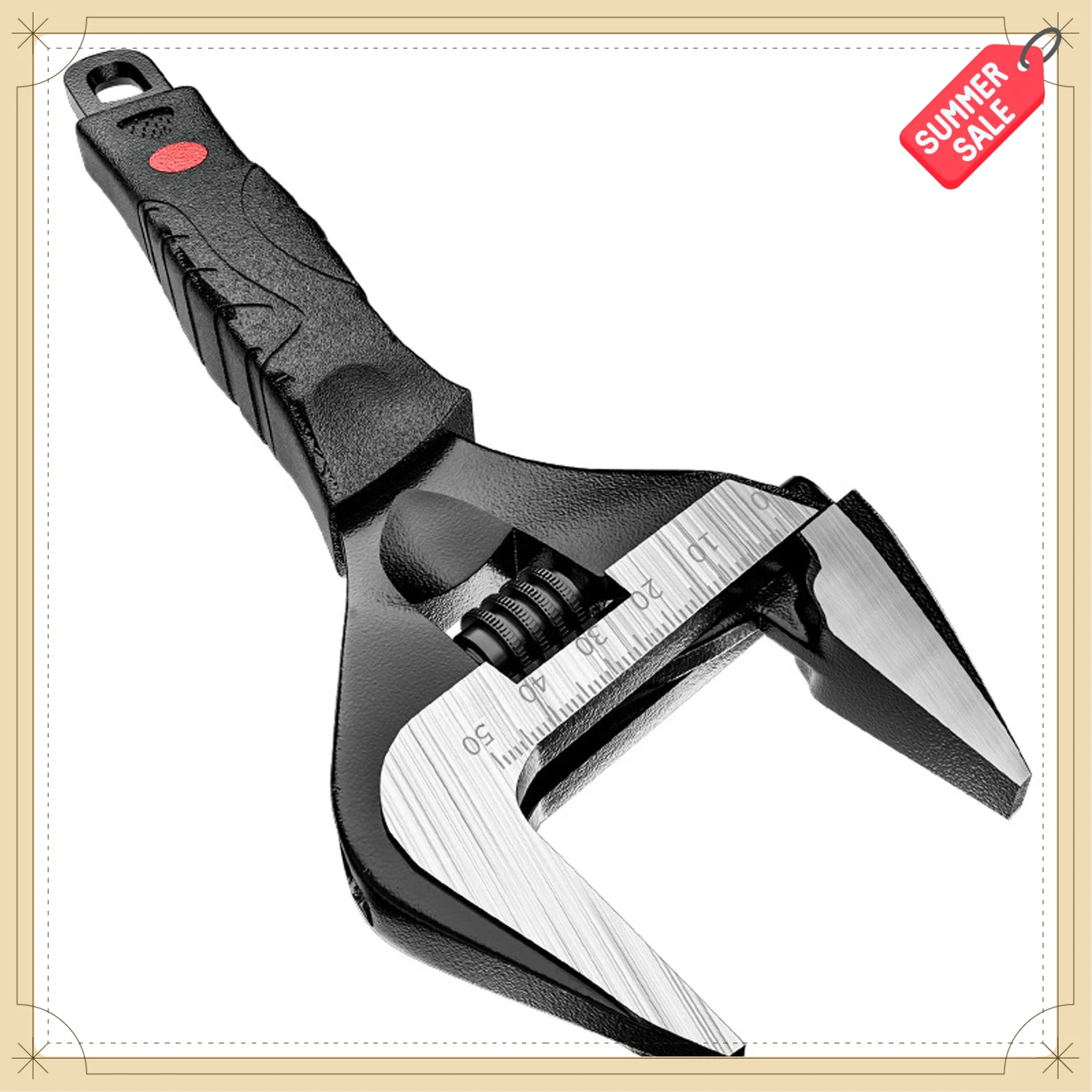 Household Multifunctional Adjustable Wrench 10inch Open End Spanner Mechanical Maintenance Tool