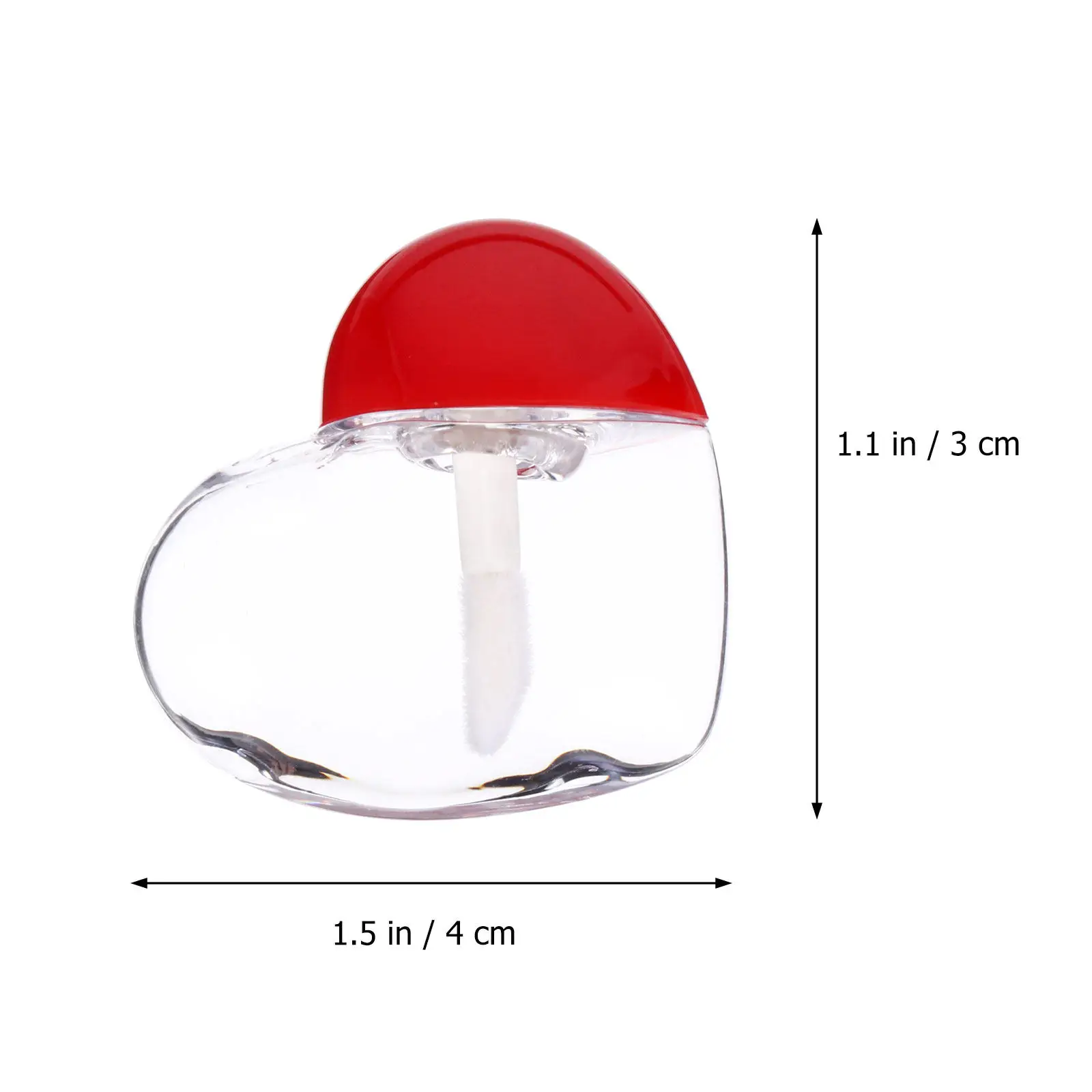 20Pcs Lip Gloss Tube Heart Shape DIY Lip Balm Bottles Compact Sealing Containers for Makeup Storage Portable Use