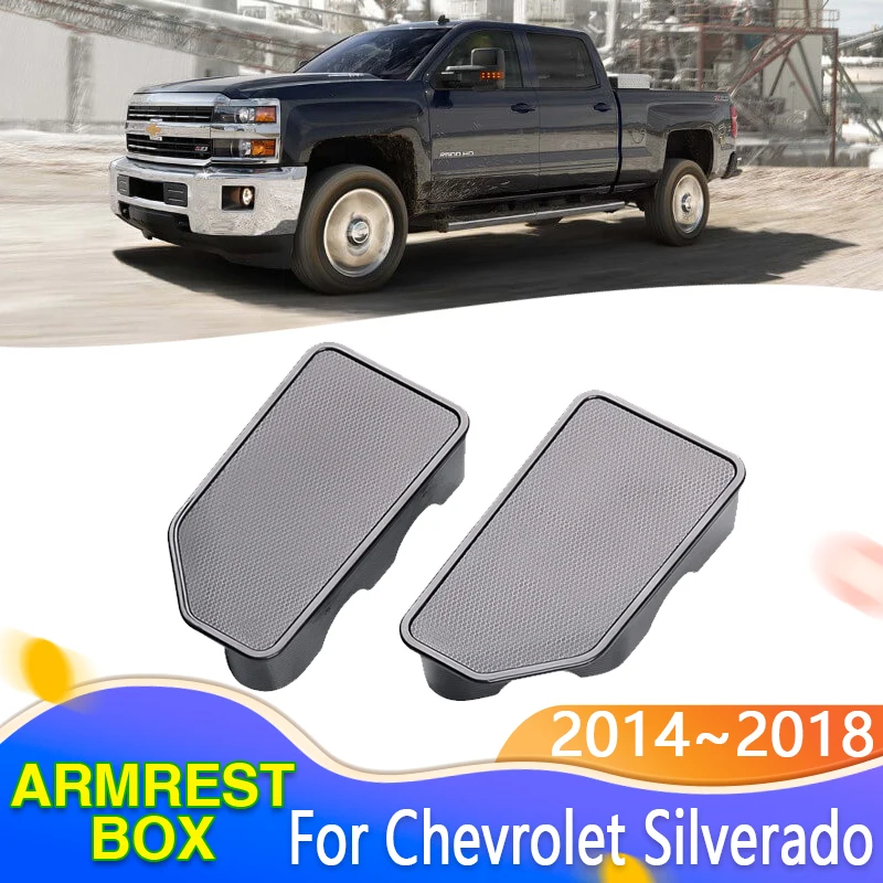 For Chevrolet Silverado 1500 2500 2500HD 3500 GMC Sierra 2014~2018 2015 2016 Truck Bed Rail Stake Pocket Cover Caps Accessories