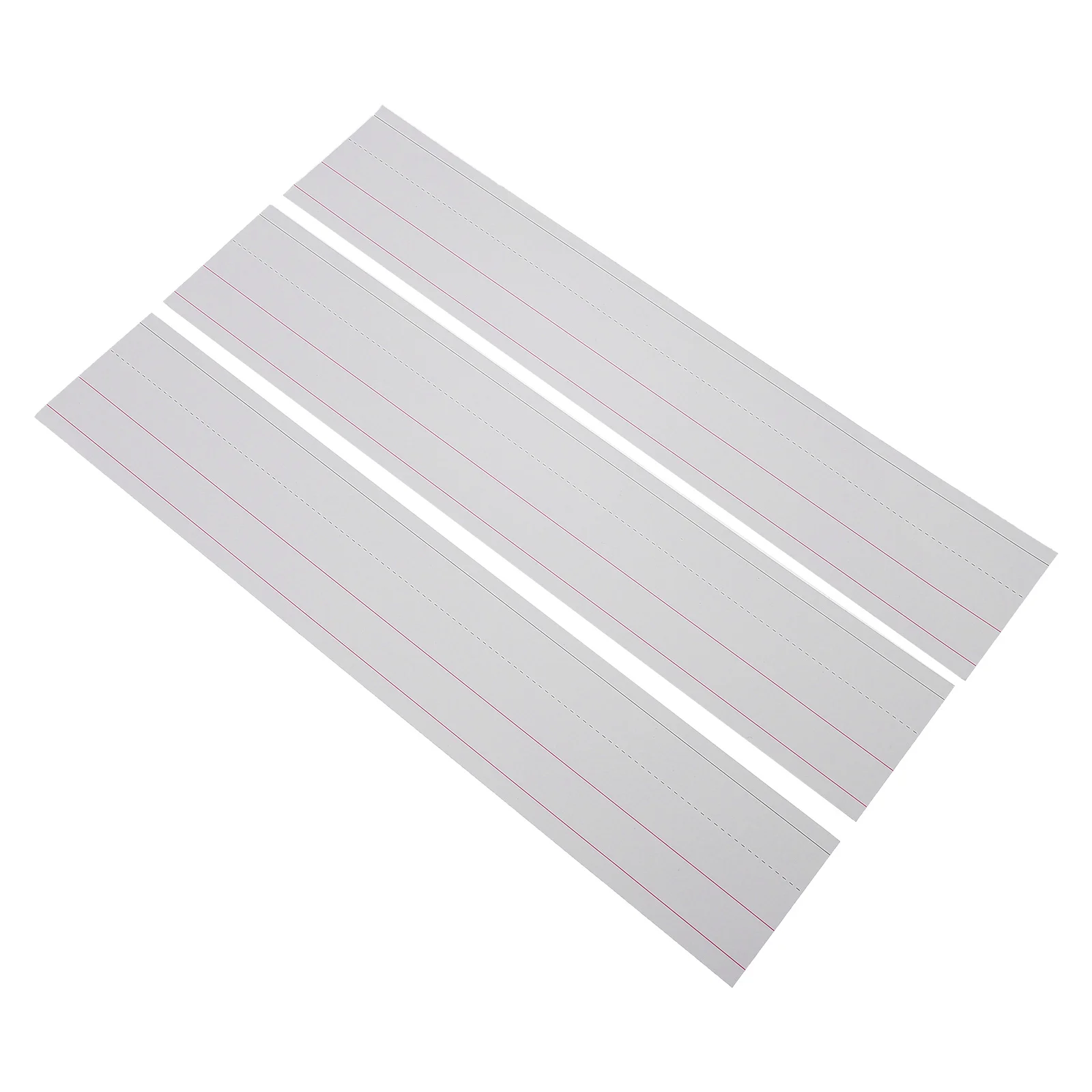 

50Pcs Blank Alphabet Teaching Cards Strips Lined Sentence Writing Strips for Learning Classroom School Accessories