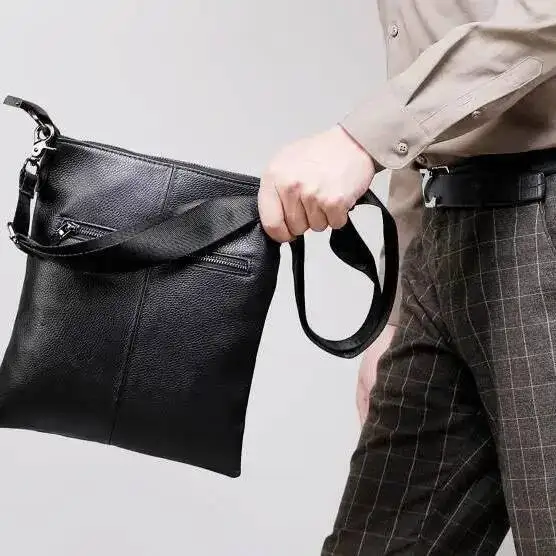 2025 New Solid Men's Handbags Cow Genuine Male Shoulder Real Natural Leather Crossbody Bag Messenger Bags - Image 5
