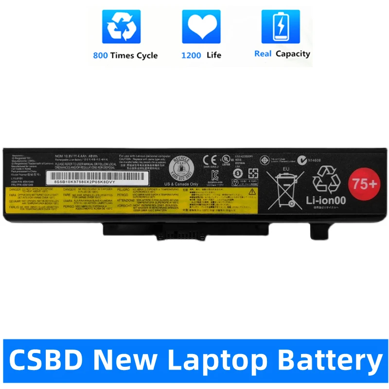 

Новый аккумулятор CSBD 75 + Y480 Y485p для Lenovo ThinkPad Edge E430 E440 E431 E435 E530 E531 E535 E540 E430C E545 K49A 45N1043