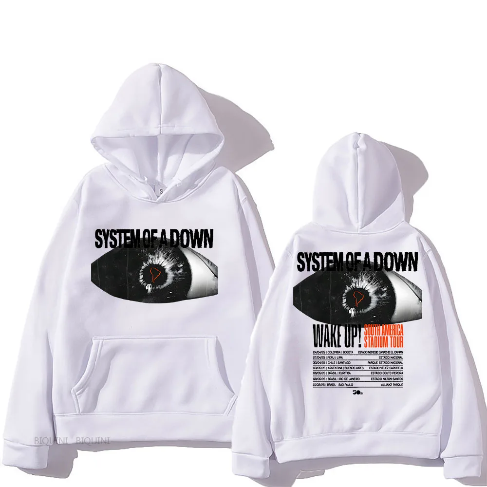 System of A Down Hooded Ropa Mujer Fleece Sweatshirt for Autumn/Winter Hip Hop Gothic Clothing Long Sleeve Casual Punk Pullovers