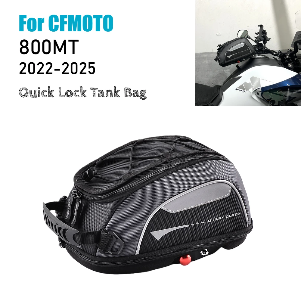 

For CFMOTO 800MT 800 MT Motorcycle Tank Bag Quick Lock Fuel Tank Luggage Box Rotation Locked Anti Theft Fuel Carrie Top Case