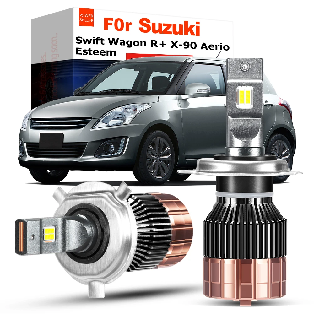 

2 X 100W Car Canbus Front Headlight Hi/Lo Beam LED Head Light Bulb White 20000LM For Suzuki Swift Wagon R+ X-90 X90 Aerio Esteem