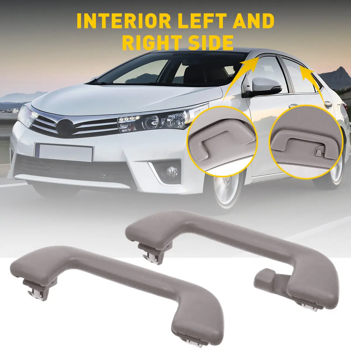 4x Front +Rear Inner Roof Ceiling Pull Handle Grab For Toyota Corolla Yaris Rav4
