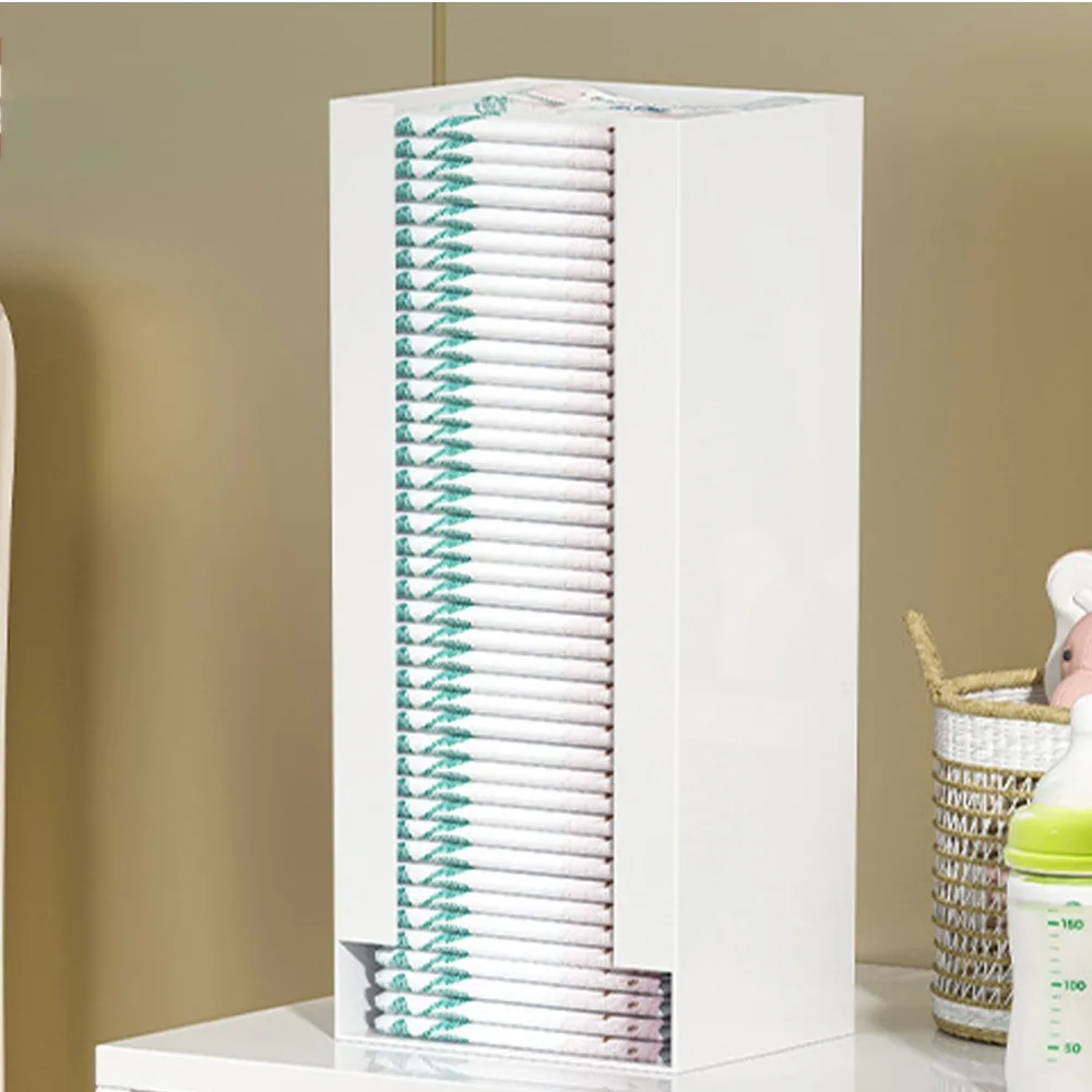

Ultra Large Capacity Facial Mask Organizer White Vertical Storage Desktop Storage Box MultiFunction Stackable