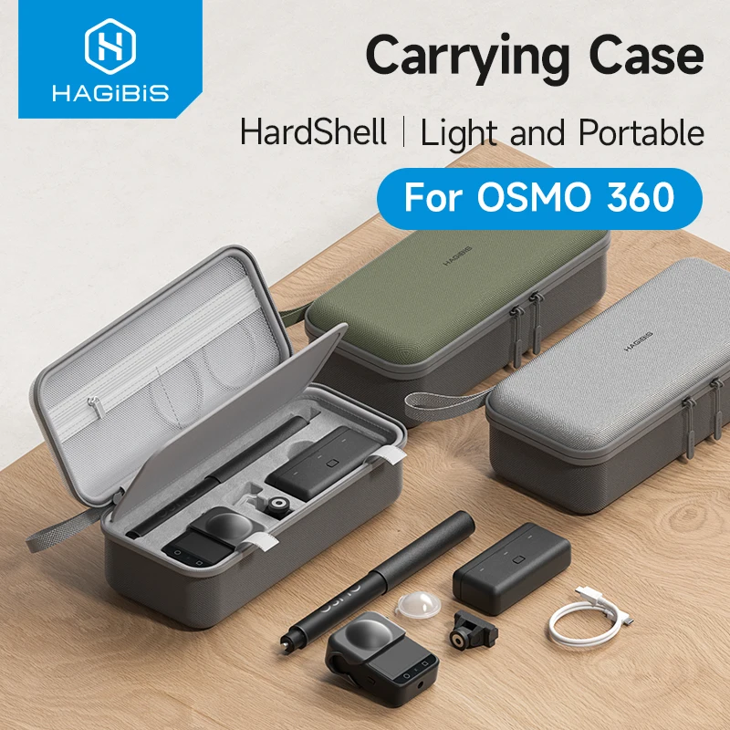 Hagibis Tragetasche für DJI Osmo 360, tragbare Reise-Hartschalen-Aufbewahrungstasche für Gimbal-Stabilisator, Akku, Kabel, Zubehör