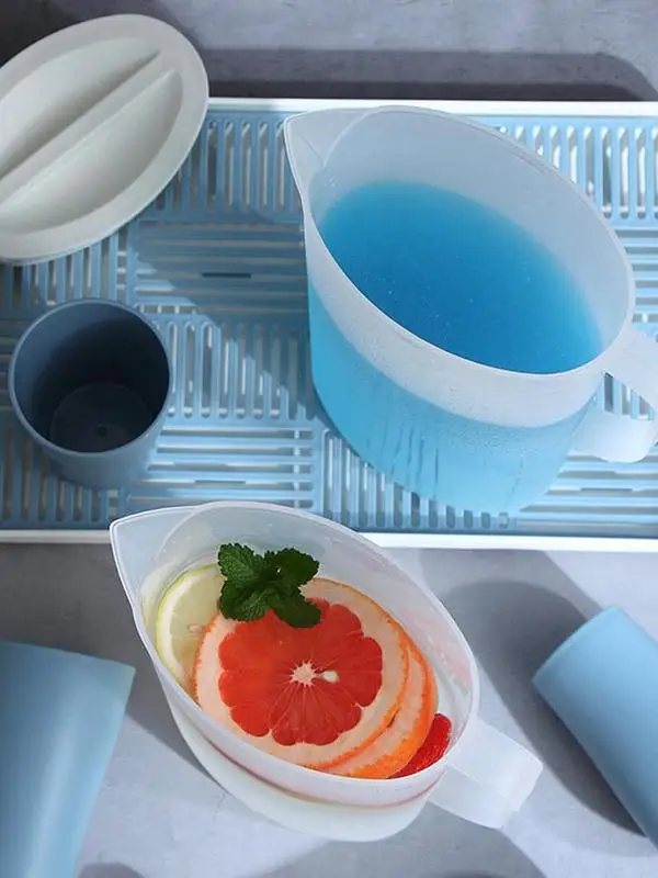 Contenitore per succhi con brocca per acqua fredda di grande capacità con coperchio Contenitore per limonata Serbatoio per bevande Dispenser per bevande ghiacciate