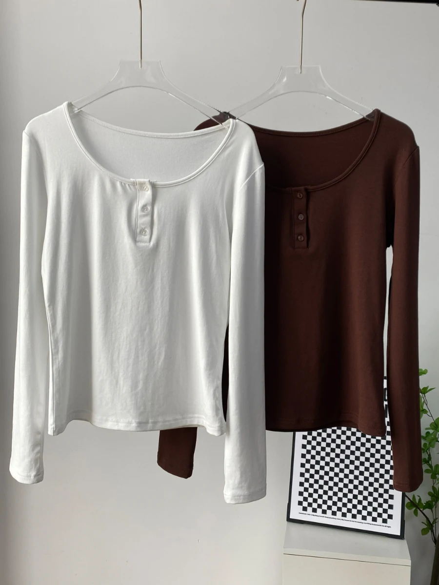 Hirsionsan Sommer Casual Patchwork Dünne T-shirts Frauen Modale Weiche Langarm T-shirts 2025, Neue Casual Weibliche Ästhetische Tops – Detail 4