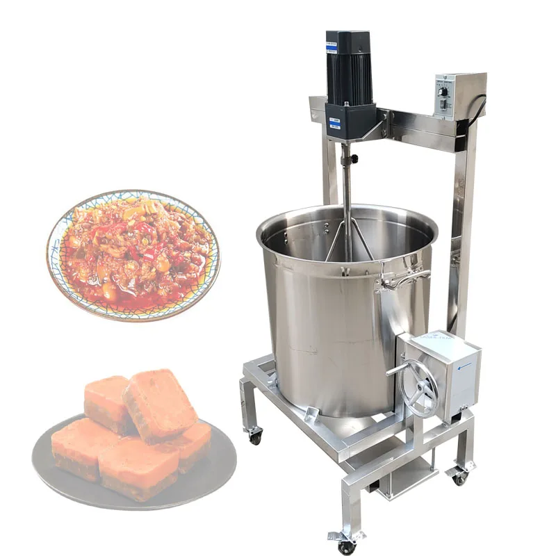 Food Stirrer Pot Stir-fry Machine Food Jam Sauce Mixing Wok 220V 110V Automatic Stir Fry Mixer Machine