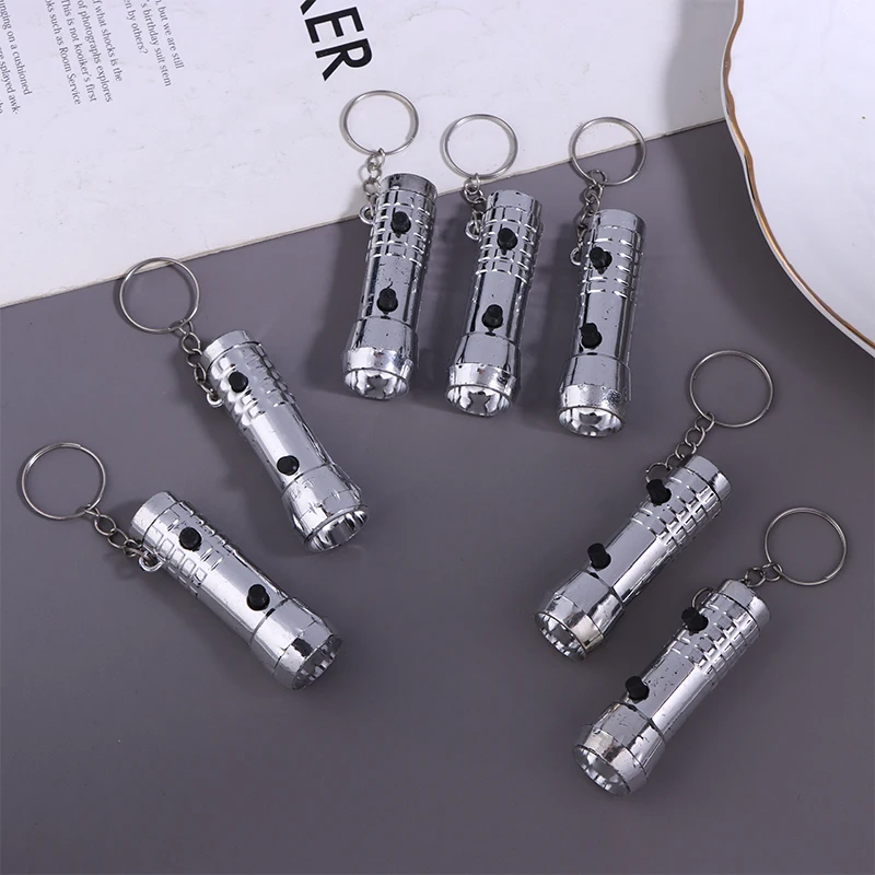 1/5/10Pcs 2 In 1 Mini LED Keychain LED Torch Light And UV Purple Flashlight Keyring For Money Detector Mini Pocket Torches