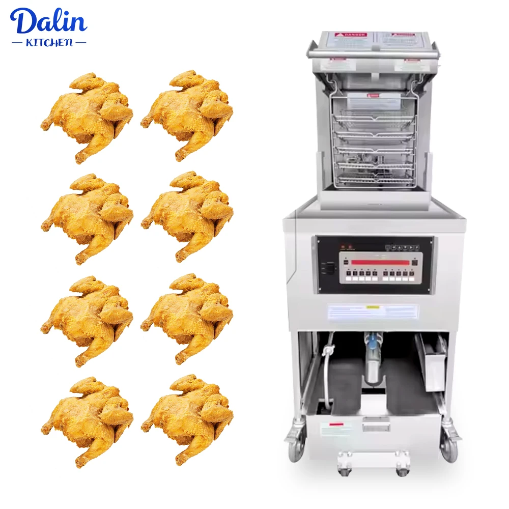 Fast Food YXD-55HE Henny Penny 8 cabezales 8 HD máquina freidora de pollo de gran capacidad presión/máquina freidora de pollo Henny Penny