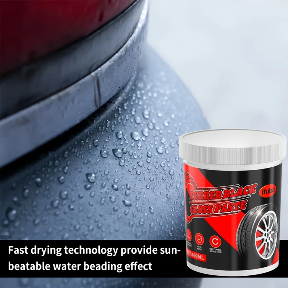 

Высококачественный восстановитель пластика, 400 мл - резиновая черная глянцевая паста для реставрации экстерьера и салона автомобиля, восстановление выцветания и окисления