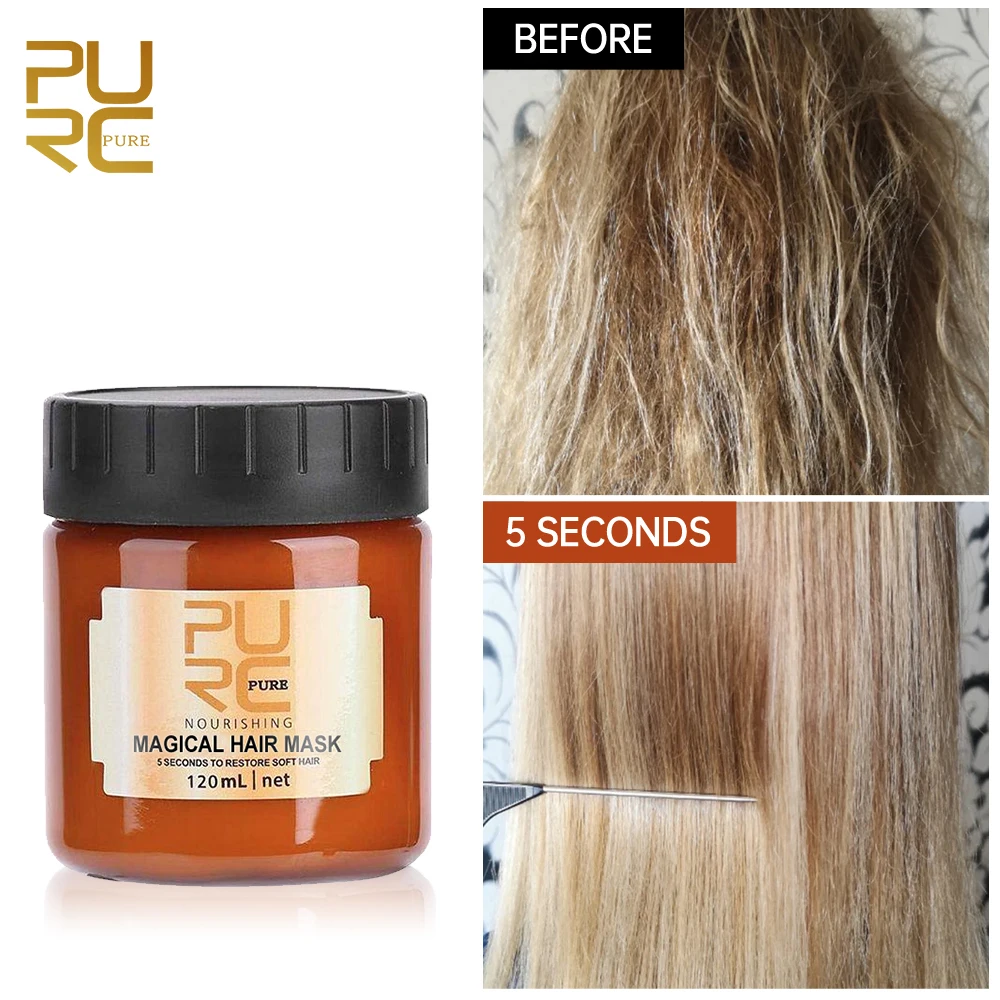 

PURC Aragn Oil Magical Hair Mask Repair Damage Frizz Dry Hair Smoothing Soft Shiny Hair Treatments 60ml/120ml