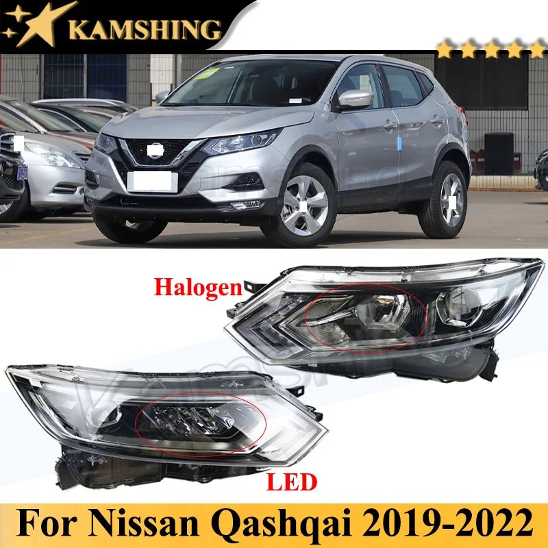 Kamshing Front Head Light Head Lamp For Nissan Qashqai 2019-2022 Headlamp Headlight Front Turn Light Headight Base Cover Lid