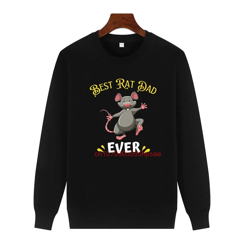 

Best Rat Dad Ever Funny Pet Rat Gift Printed Sweater Fashion Crew Neck Fleece Pullover Suitable For All Ages Men's Sweat-Shirt