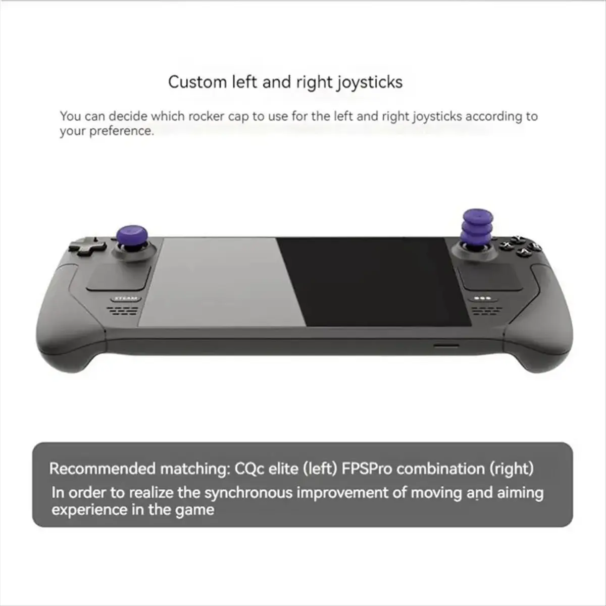

AS62 6PCS Thumb Stick Grip Cap Cover for ROG Ally/Steam Deck Joystick Cap FPS/TPS Silicone Non-Slip Thumbstick Case A