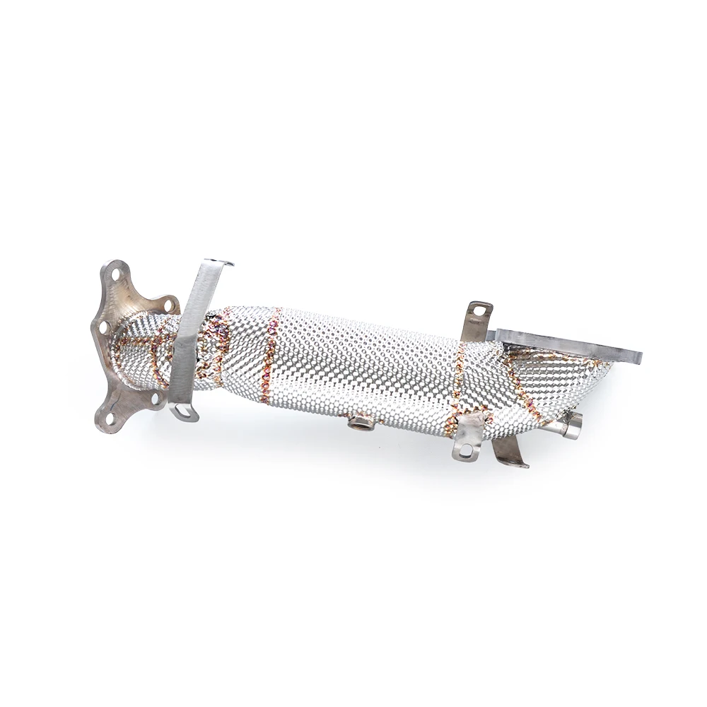 High Flow with Bracket and Exhaust Drain Pipe for Honda Civic TYPE-R FL5 2.0T 2022-2024 Exhaust Pipe With/without Catalytic