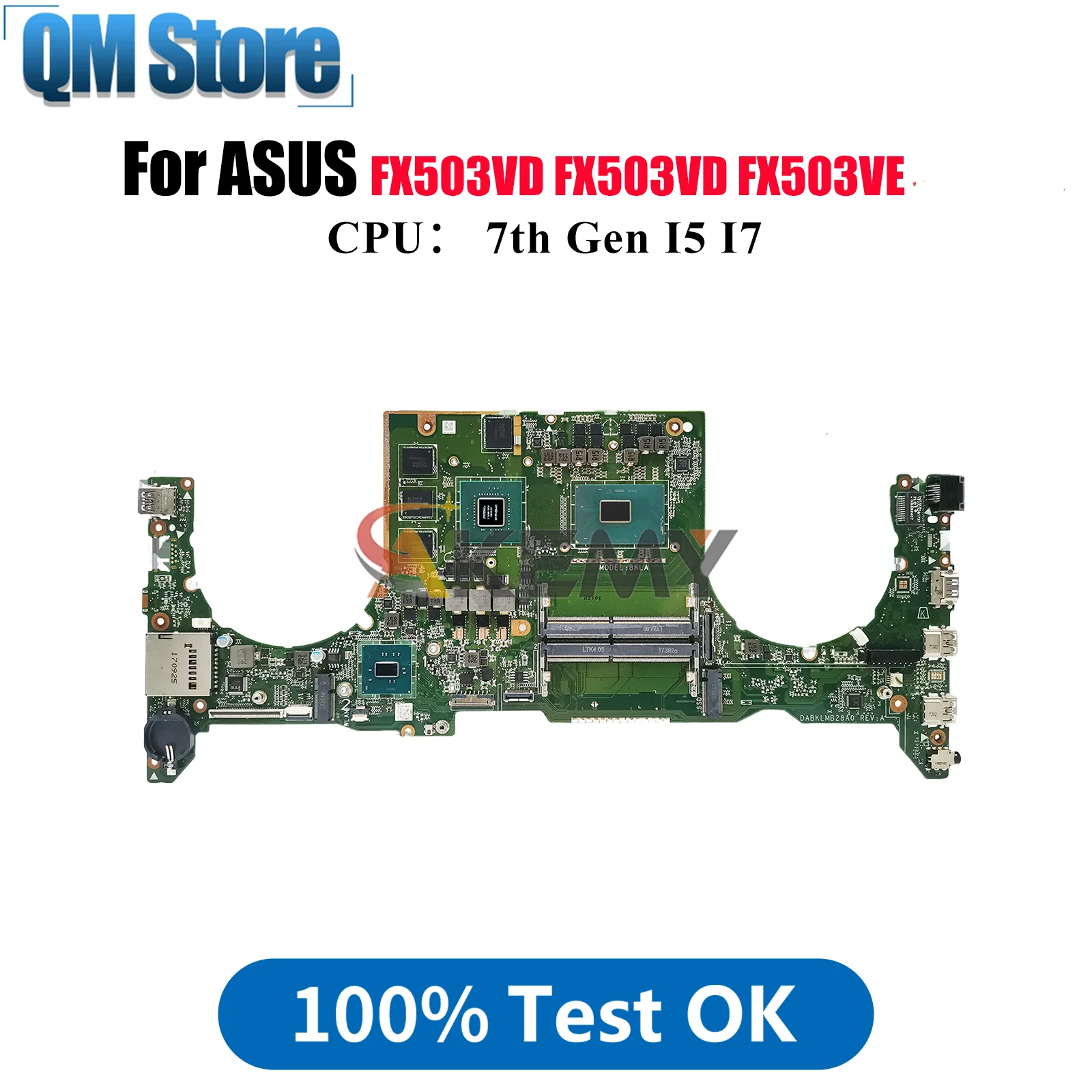 

FX503VD Laptop Motherboard For ASUS TUF Gaming FX503VE FX503VD FX503V Notebook Mainboard With I5 I7 CPU 100% tests OK fast ship