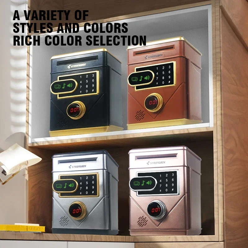 بنك التوفير الإلكتروني شاشة تعمل باللمس العد آلة الصراف الآلي كلمة المرور صندوق الأمان صناديق المال الرقمية توفير النقدية إيداع هدايا الأطفال