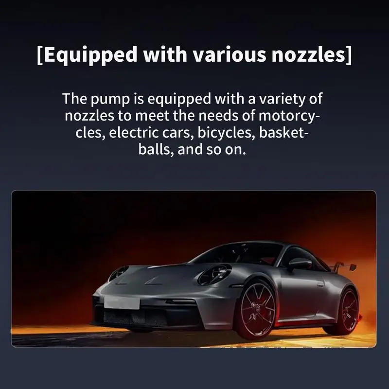 Bomba de ar para pneus de carro, inflador portátil, recarregável, bomba de ar, compressor de ar para casa e família
