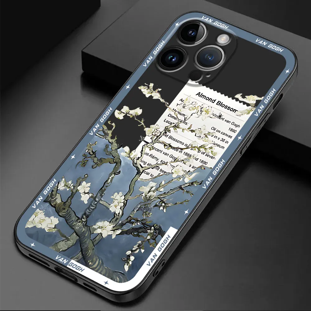 Phone Case for Google Pixel 8 Pro 7a 7 Pro 6 Pro 6a Coque Cover Van Gogh Sunflowers The Starry Night Art Silicone