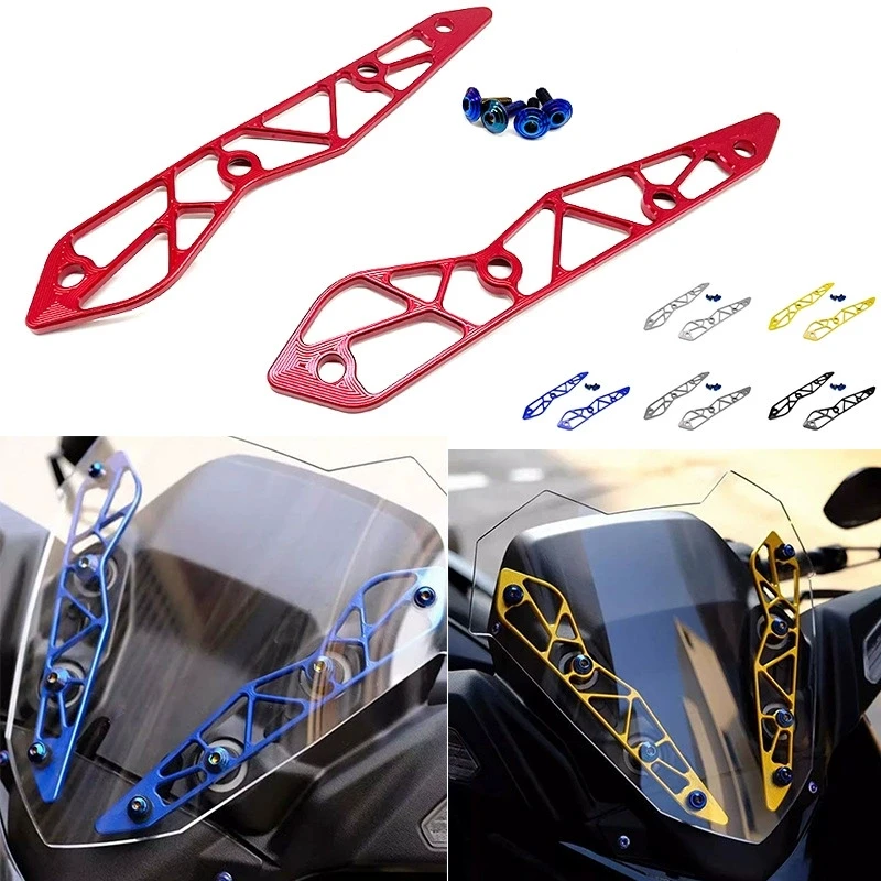 

Motorcycle Modification Accessories Windshield Decorative Strip CNC Aluminum Fixed Bracket For Yamaha XMAX300 2023-2024 years