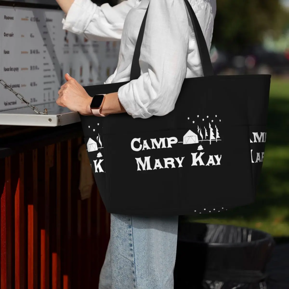 Camp Mary Kay Beach Tote Bag Sport Gym Yoga Duffle Large Tote Bag Women Travel Bag Fitness bag
