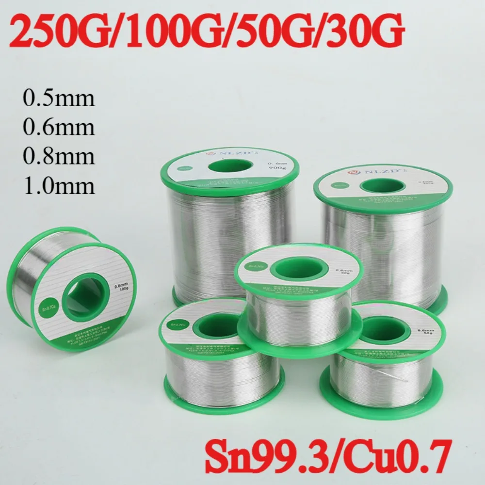 Lead-free Solder Wire Sn99.3/Cu0.7 High Purity Soldering Wire Roll for Electronic Repair Environmental Protection tin Wire Flux