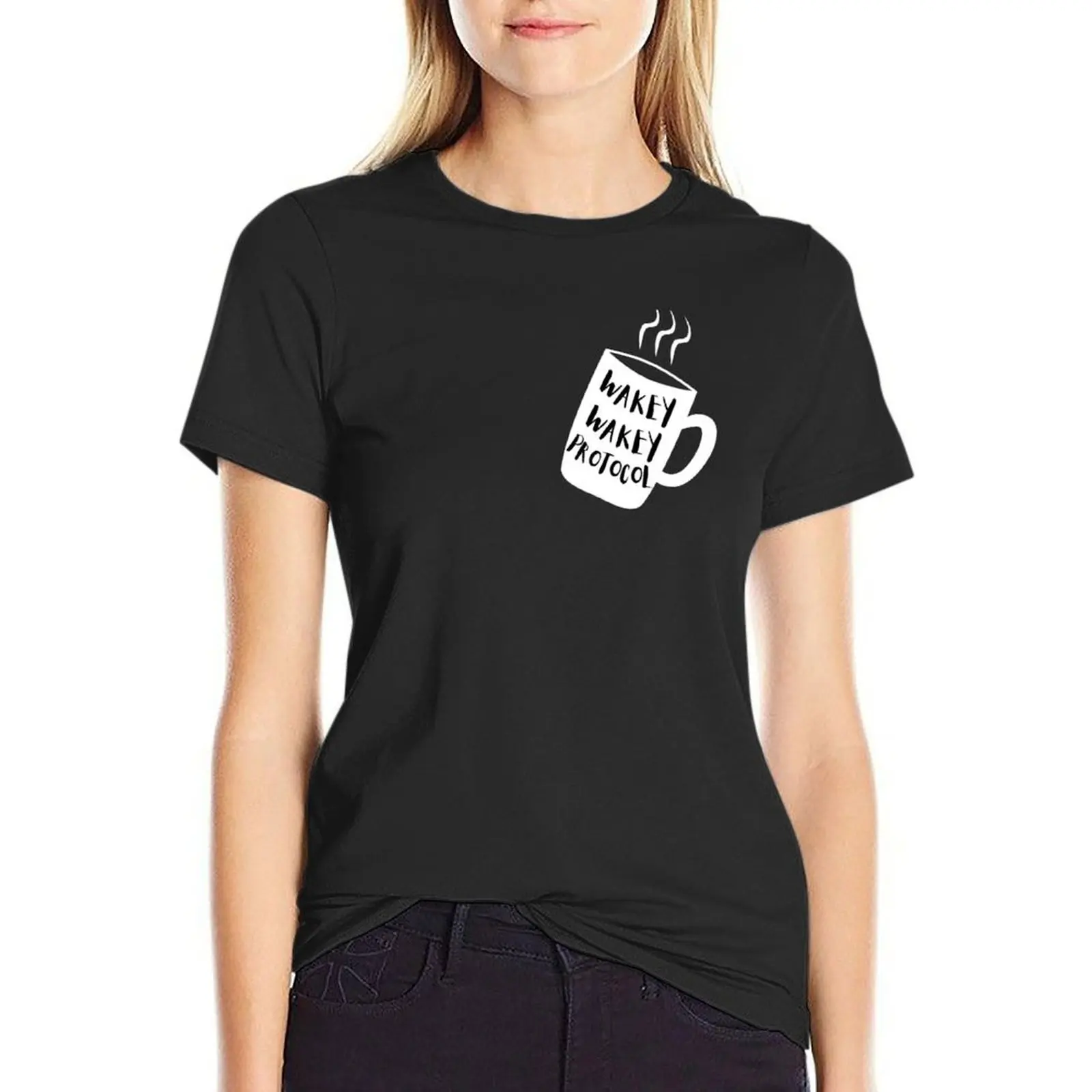 

Wakey wakey protocole, markiplier space T-Shirt kawaii clothes cute tops blacks Top Women