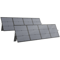 MHPOWOS 220W / 110W Portable Solar Panel for Power Station, Foldable Solar Panel Waterproof IP67 Power Supply Emergency for RV