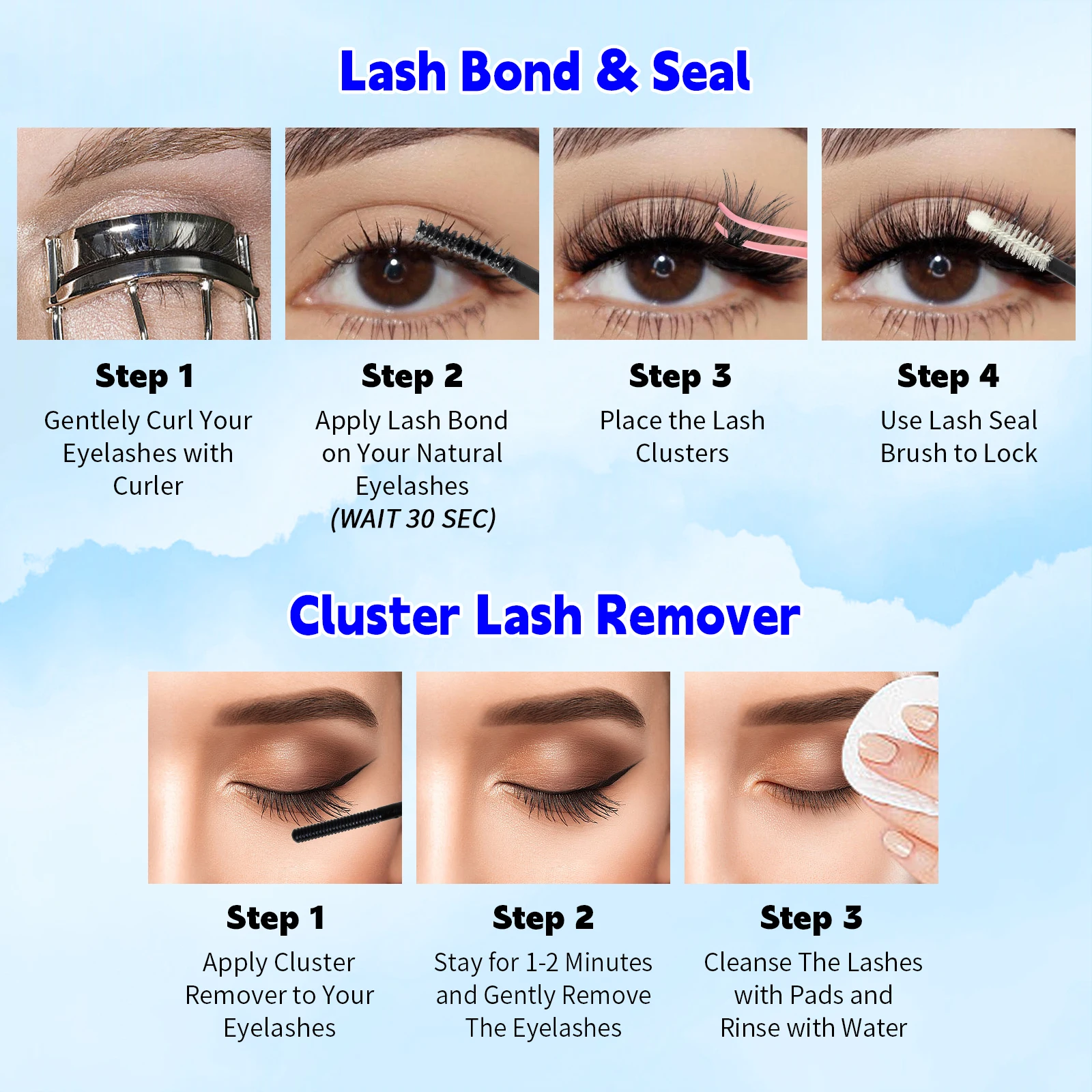 まつげエクステ用Riscar-640パーツ,接着剤とシール付きまつげエクステのセット,ピンセットとブラシ,DIY