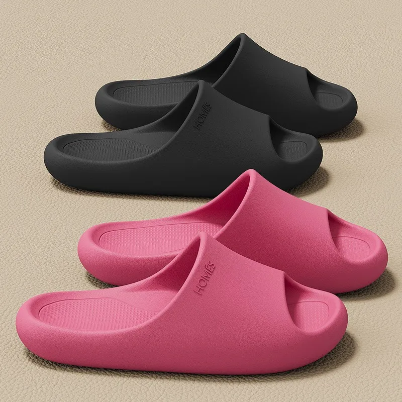 

New Fashion Summer Women Slippers Men Concise Flip Flops Beach Sandals Outdoor Soft EVA Non-Slip Comfortable Couples Home Slides