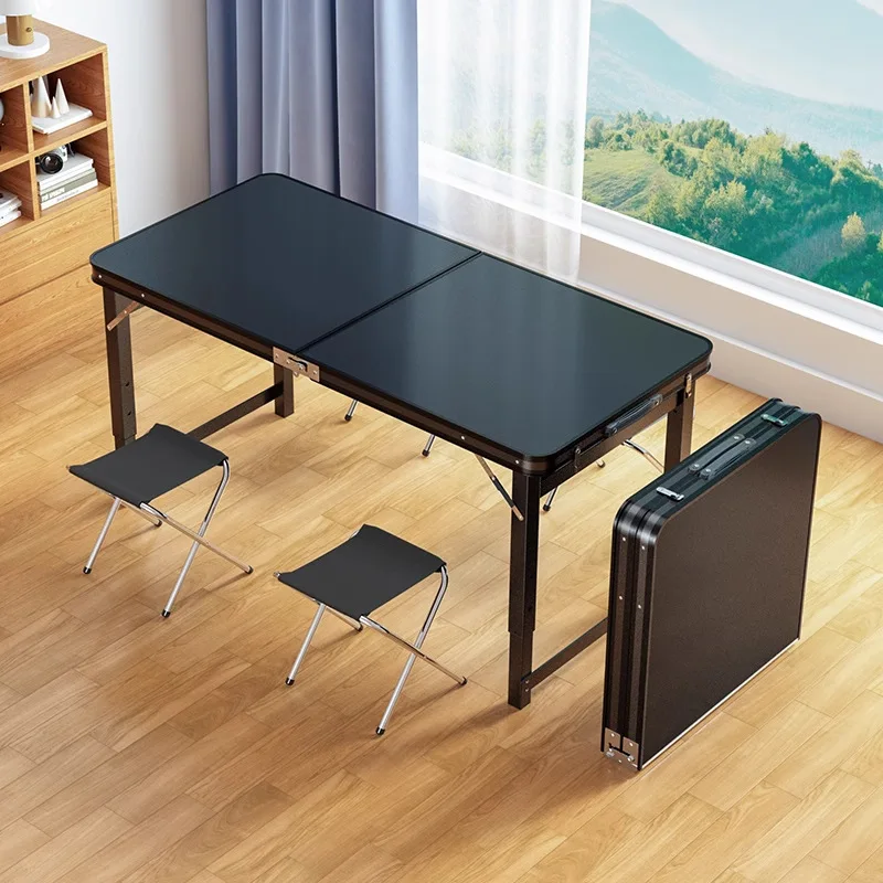 Folding Computer Desk Space Saving Portable Rectangular Small Folding Table for Home Outdoor Camping