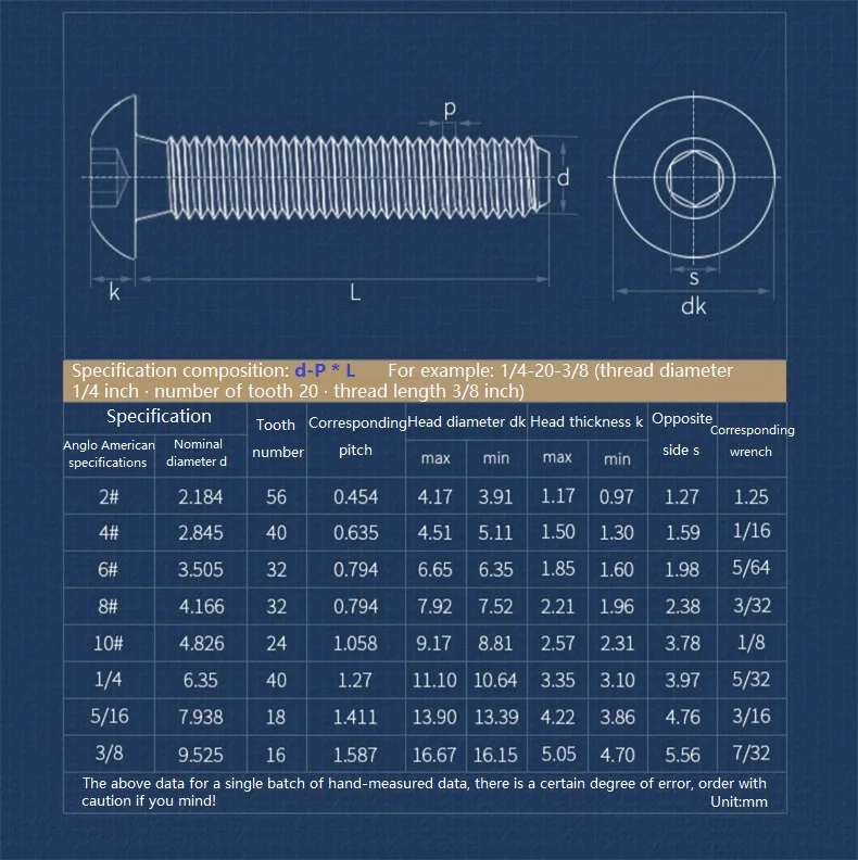 UNC 2# 4# 6# 8# 10# 1/4 5/16 304 A2-70 Stainless Steel Round Head Hex Hexagon Socket Screws Button Head Allen Bolts