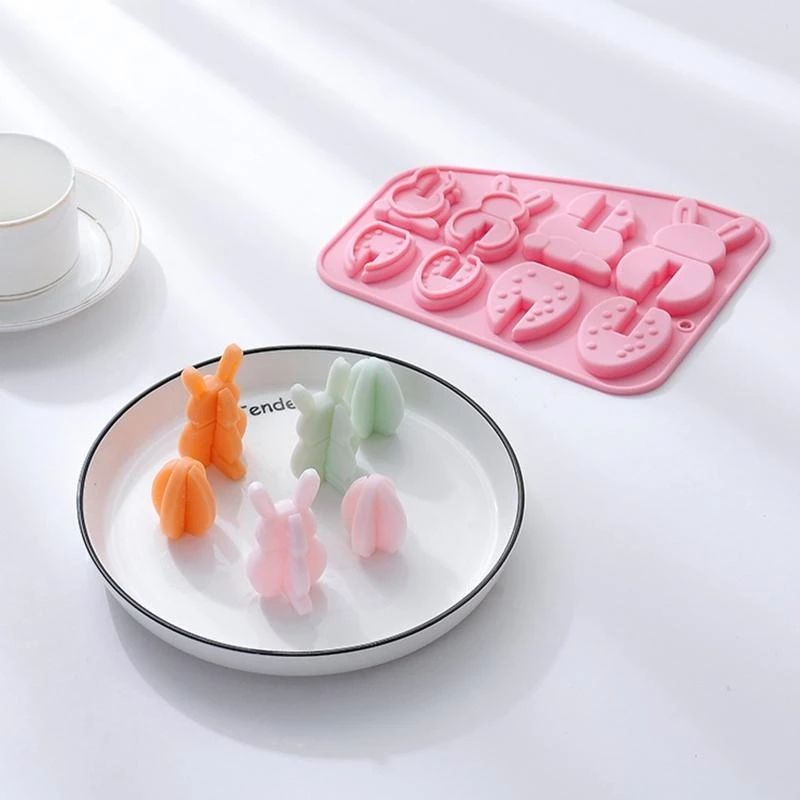 

Easter Bunny Egg Silicone Mold Non-Stick Chocolate Candy Cupcake Molds Jelly