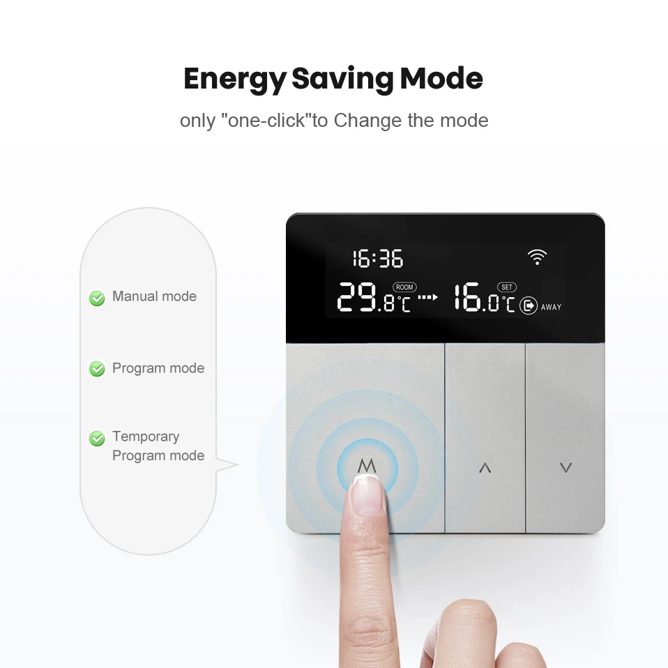 

WiFi Smart Thermostat Temperature Controller 100-240 V Tuya APP Remote Control,Work with Alexa Google Home Yandex Alice