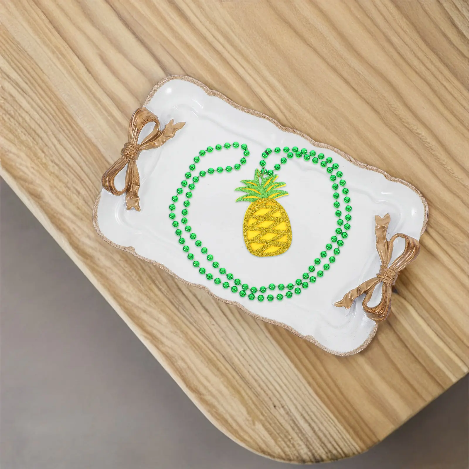 

Retro Bowknot Dessert Tray Macaron Color Hand-Painted Resin Decorative Jewelry Tray Cake Plate Snack Dish Photo Prop for Home