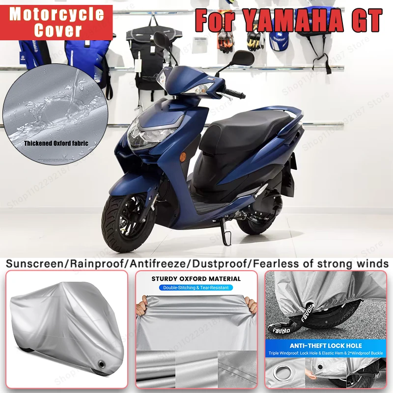 

For YAMAHA GT No Ear Motorcycle Cover - Outdoor Full Body Protection, Waterproof Dustproof Sunscreen Moto Accessory