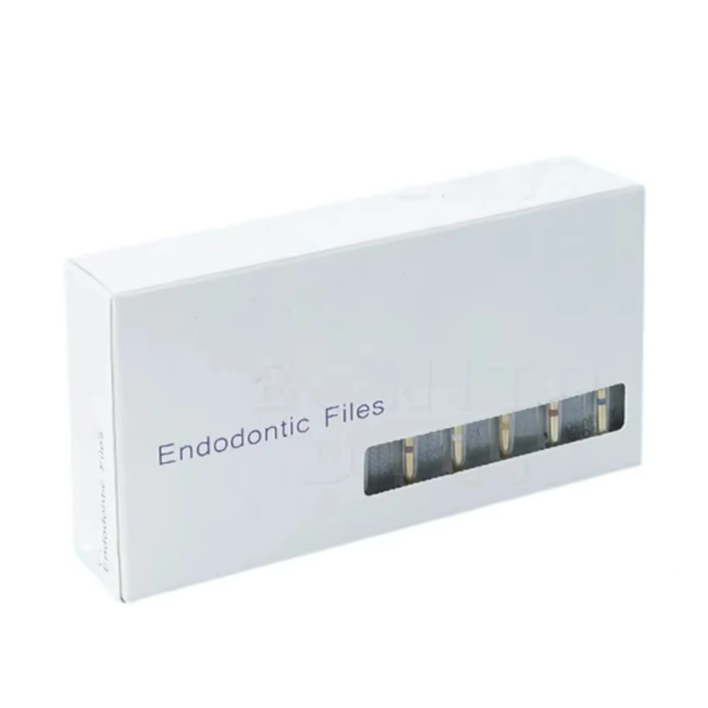 60PCS Dental Gold Rotary Files Heat-Activated Flexible Engine Files for Root Canal Endo Dentistry Tool 10 Packs