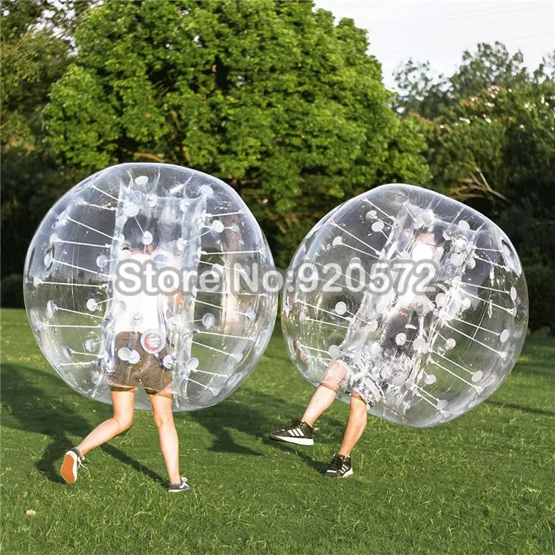 Kinder spielen 0,8 mm PVC-Stoßstangenball 1,2 m Stoßstangenball aufblasbarer Körper Graskörper Zorb-Ball aufblasbarer Loopyball-Anzug